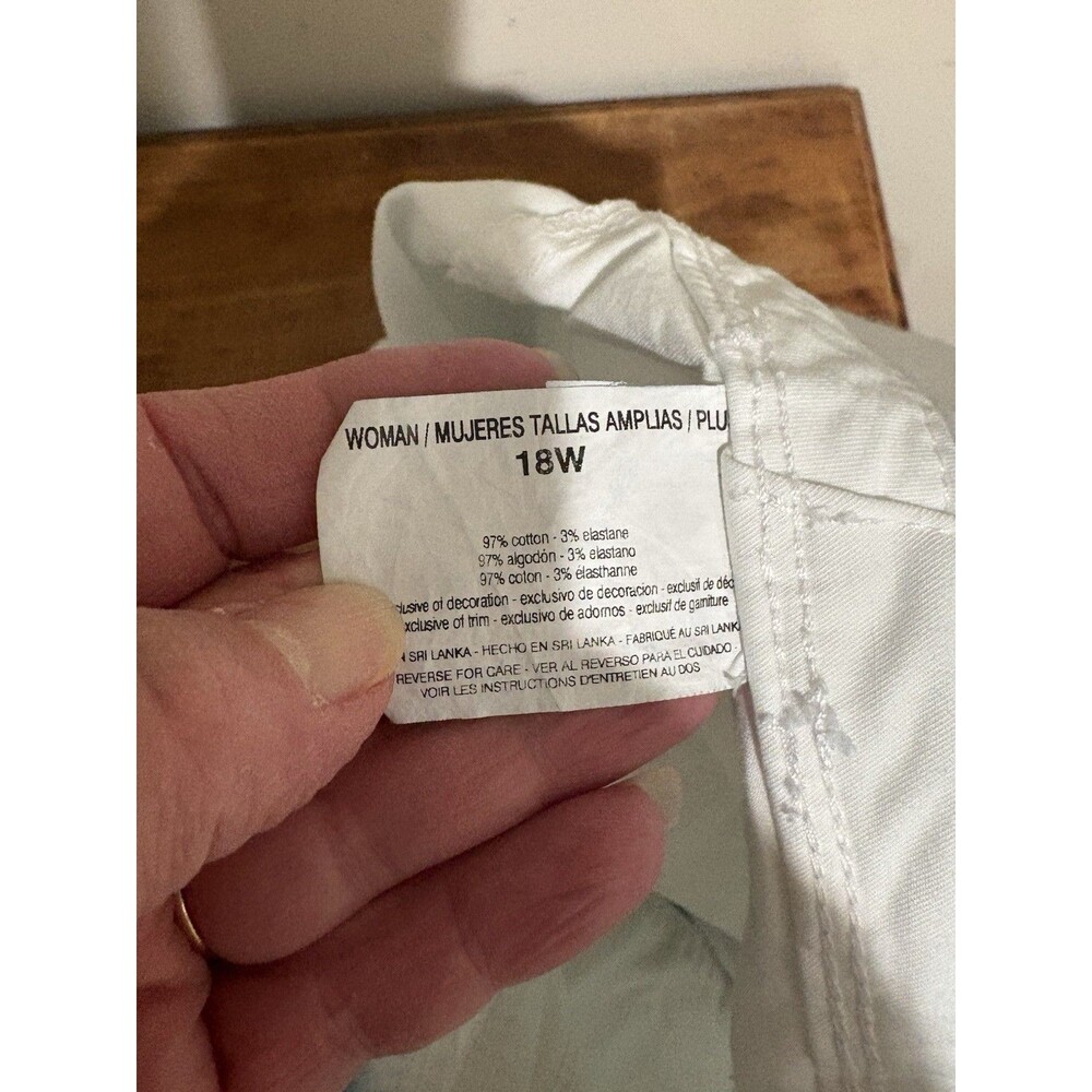 Gloria Vanderbilt Capri Pants White Womens Plus Sz 18W - Picture 4 of 4